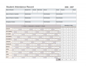 Student Attendance Record Excel picture
