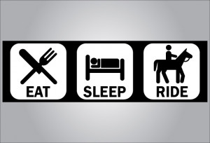 Eat Sleep Ride Horse Bumper...