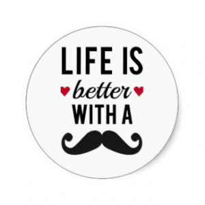 Mustache Quotes Stickers