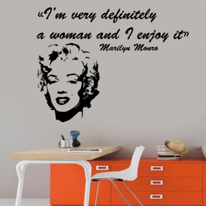 Wall Decals Marilyn Monroe Quote I'm Very Definitely A Woman And I ...