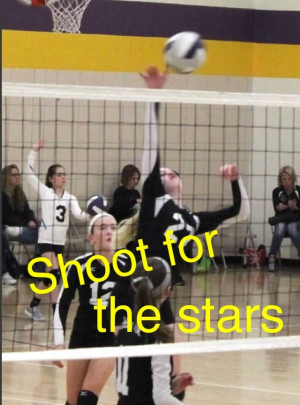 Volleyball hit and quote