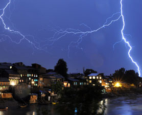 ... in real life where lightning is observed even in a clear blue sky