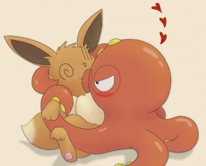 Octillery Kissing eevee Love