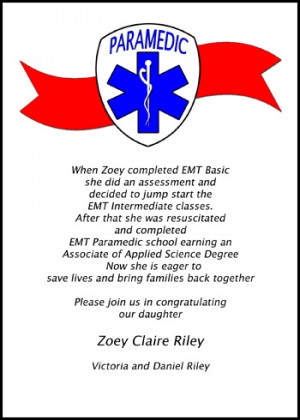 ... EMT emergency medical technician school graduate commencement ceremony