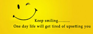 Keep Smiling quotes facebook cover