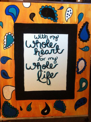 Hand painted 16x20 canvas with quote on Etsy, $35.00