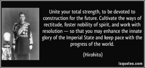 Unite your total strength, to be devoted to construction for the ...