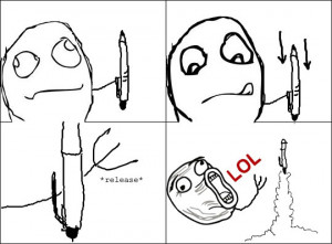Funny photos funny rage comic pens rocket