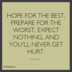 Hope For The Best, Prepare For The Worst, Expect Nothing, And You’ll ...