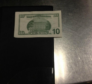 ... Waiter With Fake $10 Bill Containing Hidden Bible Verse (Photos