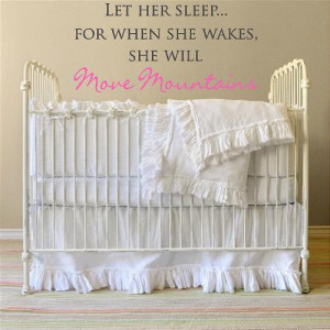 Let her sleep- childrens Vinyl Lettering words wall quotes graphics ...