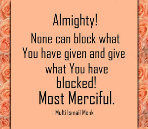 quote of Mufti Ismail Menk
