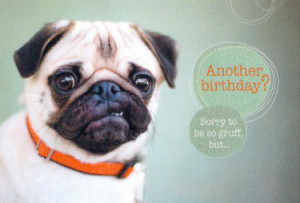 Pug Birthday Card