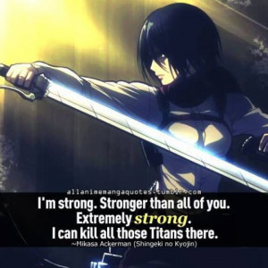 18yr old 1st rank Mikasa Ackerman of the Scouting Legion reporting for ...