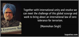 Together with international unity and resolve we can meet the ...
