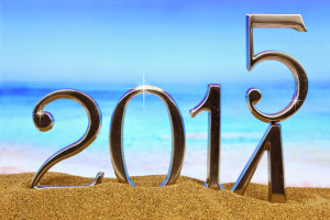 Beautiful Happy New Year 2015 Wallpapers Text in Sand