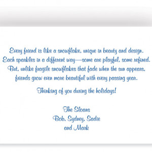 Unique Snowflake Poem