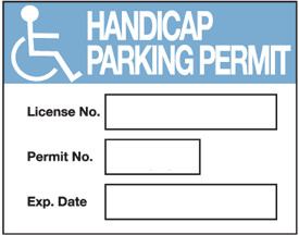 ... Parking Tags / Handicap License No. Permit No. Exp Date. Parking