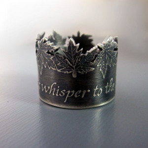 Image of Maple Leaf Quote Ring - Made to Order