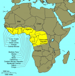 West Central Africa Map