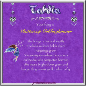 Tahlia Fairy Name