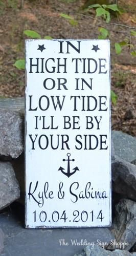 anchor decor coastal couples gift wood sign baby shower love quote