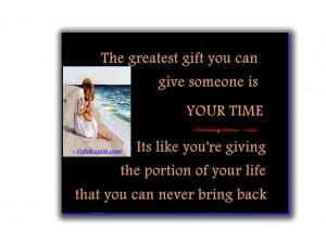 give someone is your time its like you’re giving the portion of your ...