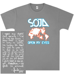 SOJA • Men's T-Shirts • SOJA - Open My Eyes Grey T-Shirt