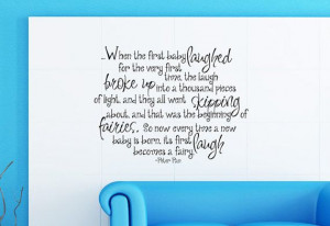 ... Peter Pan Tinkerbell Nursery Quote Wall Decal Wall Art Childrens Decal