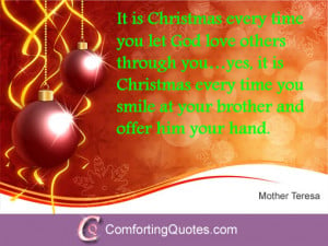 ... Quote on Christmas Holy Bible Christmas Quote Mother Teresa Quote