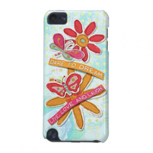 Fun Colorful Butterflies Flowers Dream Quotes iPod Touch (5th ...