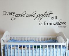 church nursery ideas decor | Good and Perfect Quote Wall Vinyl Decor ...