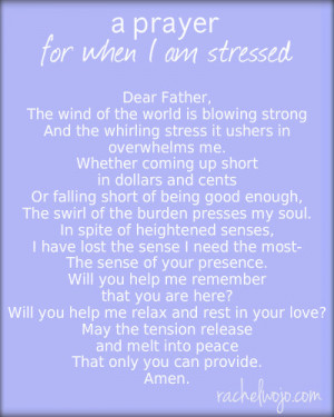 prayer for when I am stressed