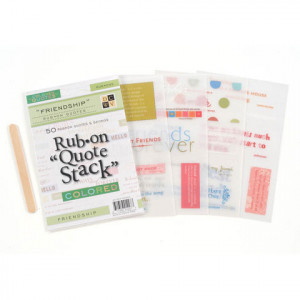 ... Stickers & Die Cuts > DCWV Colored Rub-On Quote Stack: Friendship