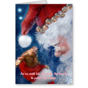 Christian Quote Animal with Santa Charity Greeting Cards