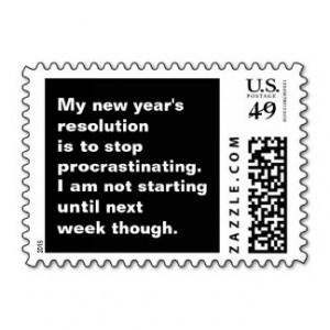 Funny Sarcastic New Year's Resolution Quote Postage Stamp