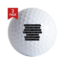 The Problem With Quotes Golf Ball for