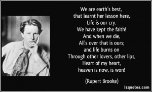More Rupert Brooke Quotes