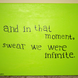 Perks of being a wallflower quote painting