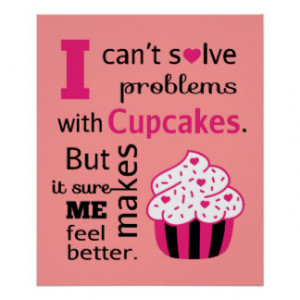 Cute Cupcake quote, Happiness Print