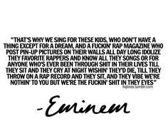 Eminem lyrics 'Sing for the Moment' from 'The Eminem Show' More