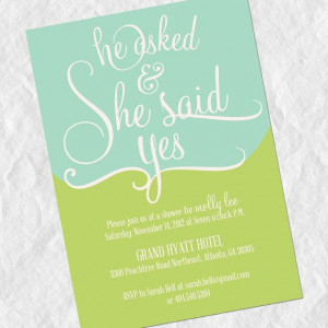 He Asked and She Said Yes Custom Premade Wedding by ShopPaperClip, $14 ...