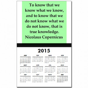 ... > Astronomer Calendars > Nicolas Copernicus quotes Calendar Print
