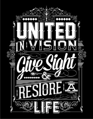 typography design done for a non profit organization, United Against ...