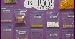 100 Day Party Math Homework Bulletin Board in Kindergarten. This is ...