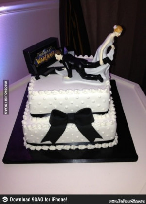 funny wow wedding cake