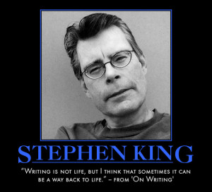 Stephen King re-tweeted me. He said he felt like sprinting until he ...