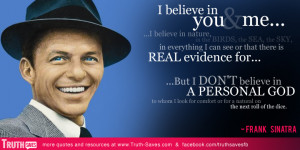 Frank Sinatra atheist quote