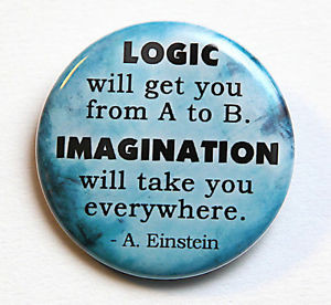 LOGIC-IMAGINATION-Albert-Einstein-Button-Pinback-Badge-1-5-Quote