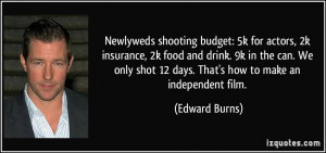 Newlyweds shooting budget: 5k for actors, 2k insurance, 2k food and ...